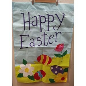 Jermax  Happy Easter Garden Flag Flowers Eggs Spring B7